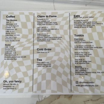 CoffeeDrunk - menu 10/2023 - Coffee & Tea Near Me - Long Beach, California CoffeeDrunk - menu 10/2023 - Coffee & Tea Near Me - Long Beach, California