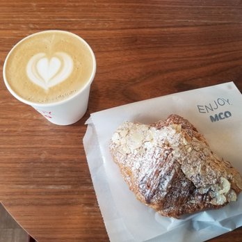 Coffee MCO - Cappuccino and almond croissant - Coffee & Tea Near Me - Los Angeles, California Coffee MCO - Cappuccino and almond croissant - Coffee & Tea Near Me - Los Angeles, California