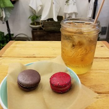 Urban Backyard - Chrysanthenum tea and French macroons - Coffee & Tea Near Me - New York, New York Urban Backyard - Chrysanthenum tea and French macroons - Coffee & Tea Near Me - New York, New York
