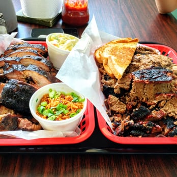 Ray's Real Pit BBQ Shack - $25.50 for a full rack of fried baby back ribs with 2 sides (spicy rice and macaroni salad) + 2 lbs of beef @ $17.50/lb! - Barbeque Near Me - Houston, Texas