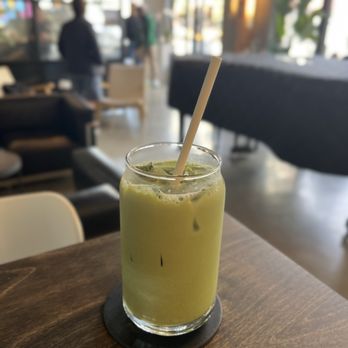 Dento Piano Cafe and Bar - Iced Matcha Latte - Cafes Near Me - San Francisco, California