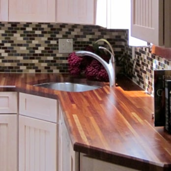 Armbrecht Carpentry - White Kitchen with Butchers Block - Carpenters Near Me - Brick, New Jersey