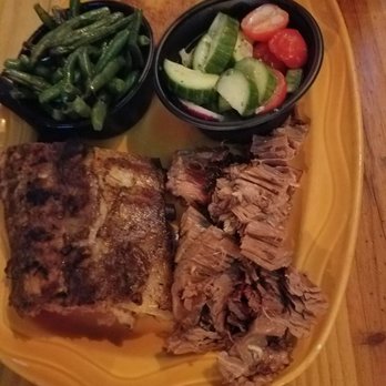 Kloby's Smokehouse - 2 meat platter: beef ribs and wet brisket. - Barbeque Near Me - Laurel, Maryland Kloby's Smokehouse - 2 meat platter: beef ribs and wet brisket. - Barbeque Near Me - Laurel, Maryland