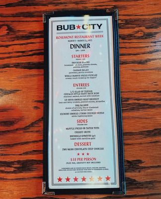 Menu photo 6 Bub City Rosemont, IL