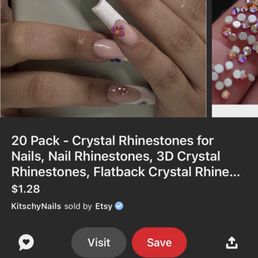 Reference pic. It has a texture to the french tip that I asked to not get, but they had the material to do it if I had wanted it.
