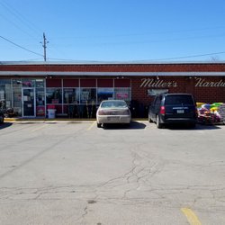 Miller's Hardware - View from Martin Luther King Jr. Parkway facing East. ML King is one way southbound in this part of town.