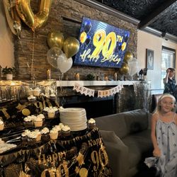 They even removed their beer menu and replaced it with "Happy 90th Birthday" on two giant screens!