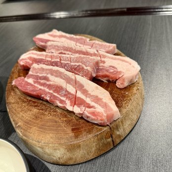 Jin Soo Korean BBQ - Pork belly original cut - Barbeque Near Me - Niles, Illinois