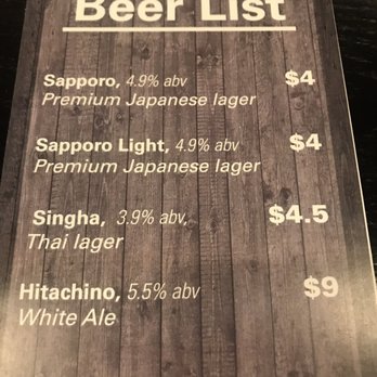Montira Thai and Sushi - Beer list 4.2.19 - Thai Near Me - Glenview, Illinois Montira Thai and Sushi - Beer list 4.2.19 - Thai Near Me - Glenview, Illinois