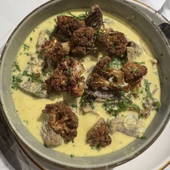 Al Badawi - Zahra Zahr Ma Laban, one of the best dishes I've ever had - yogurt based stew, roasted cauliflower and chunks of lamb. - Middle Eastern Near Me - Somerville, New Jersey