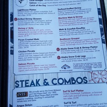 Nick's Boathouse - menu - Seafood Near Me - Pensacola, Florida