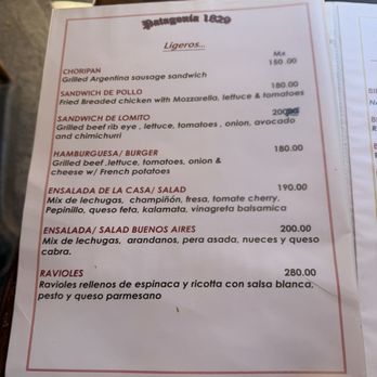 Patagonia 1829 - Menu - Argentine Near Me - Rosarito, BCN Patagonia 1829 - Menu - Argentine Near Me - Rosarito, BCN