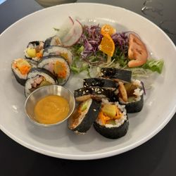 Mokdong Gimbap - The two rolls I ordered plus a small salad thrown on the side