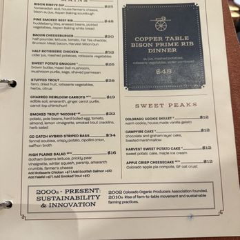 Copper Table - Menu 1/25 - Breakfast & Brunch Near Me - Aurora, Colorado