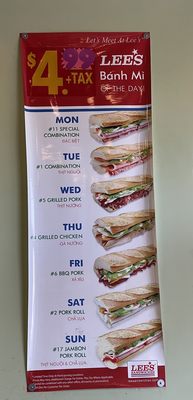 Menu photo 3 Lee's Sandwiches San Jose, CA Menu photo 3 Lee's Sandwiches San Jose, CA
