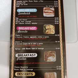 Taqueria La Poblanita - Menu