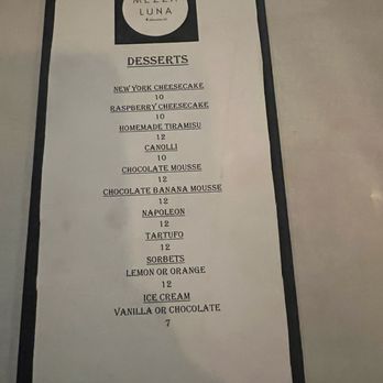 Mezzaluna - Dessert menu Jan 2025 - Italian Near Me - New York, New York Mezzaluna - Dessert menu Jan 2025 - Italian Near Me - New York, New York