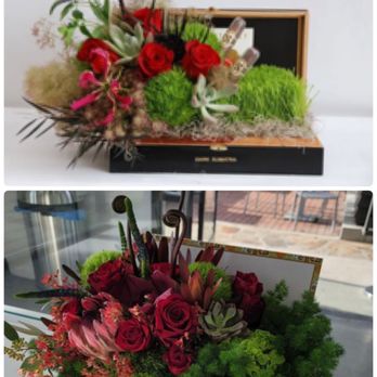 Crescenta Valley Flowers - Top photo was from the online menu. Bottom is what they delivered! (Premium Havana bouquet) so gorge! - Florists Near Me - La Crescenta, California