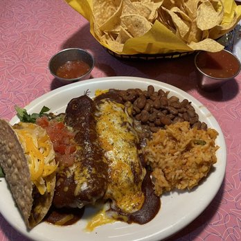 Joseph's Bar & Grill - Crispy been taco, relleno, cheese enchilada all with red sauce. - New Mexican Cuisine Near Me - Santa Rosa, New Mexico Joseph's Bar & Grill - Crispy been taco, relleno, cheese enchilada all with red sauce. - New Mexican Cuisine Near Me - Santa Rosa, New Mexico
