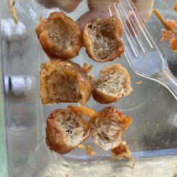 Vegan General Tsao's Chicken. It's literally just fried bread. Vegan General Tsao's Chicken. It's literally just fried bread.
