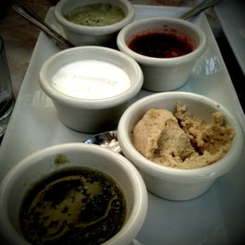 Oasis Restaurant  - Dipping sauces for the yummy flatbread (photos by Russ Jang) - Afghan Near Me - Pleasanton, California