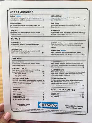 Menu photo 1 One Way Cafe North Palm Beach, FL Menu photo 1 One Way Cafe North Palm Beach, FL