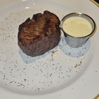 Baldamar - 8 oz sirloin cooked to perfection..... Medium rare of course It had a perfect char and the the flavor was out of this world. - New American Near Me - Roseville, Minnesota