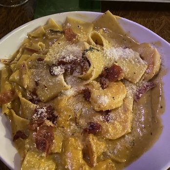 The Butcher The Baker - Special of the week pumpkin pappardelle with prosciutto and shrimp - Waffles Near Me - Bangor, Maine The Butcher The Baker - Special of the week pumpkin pappardelle with prosciutto and shrimp - Waffles Near Me - Bangor, Maine