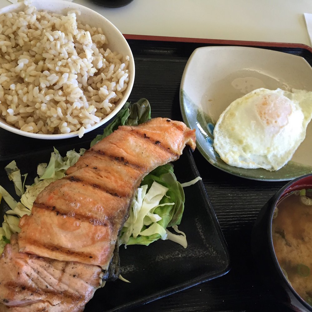 Pearl - Grilled salmon Japanese breakfast - American Near Me - Aiea, Hawaii Pearl - Grilled salmon Japanese breakfast - American Near Me - Aiea, Hawaii
