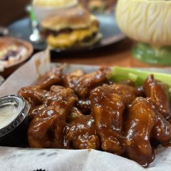 DinoLand Cafe - 10 piece Chicken Wings with BBQ sauce.