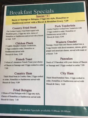 Menu photo 3 Circle T Restaurant Hazard, KY