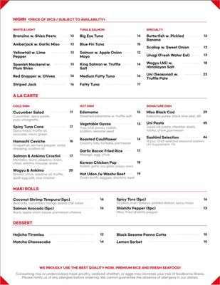 Menu photo 2 DOMODOMO - New York New York, NY Menu photo 2 DOMODOMO - New York New York, NY