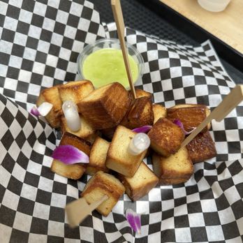 Kra-Pow Thai Eatery - Milk bread with pandan sauce - Thai Near Me - Stanton, California Kra-Pow Thai Eatery - Milk bread with pandan sauce - Thai Near Me - Stanton, California