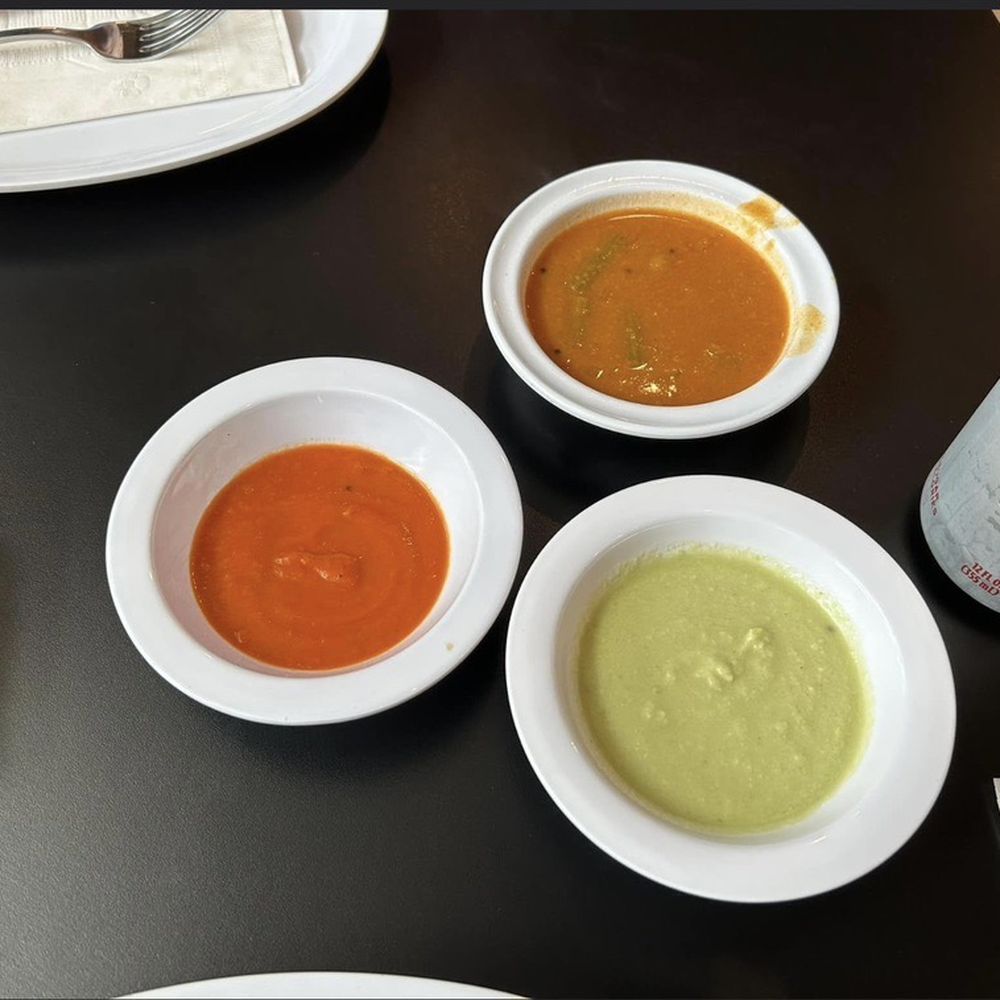 Divine Dosa & Biryani - Sauces with Dosa...all REALLY good - Indian Near Me - Las Vegas, Nevada Divine Dosa & Biryani - Sauces with Dosa...all REALLY good - Indian Near Me - Las Vegas, Nevada