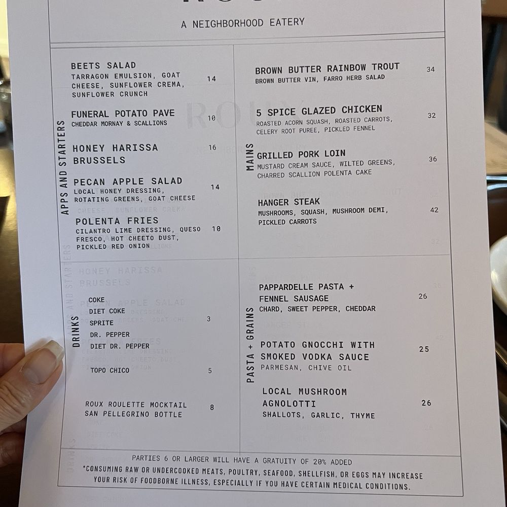 Roux - Menu as of November 2025 - Breakfast & Brunch Near Me - Salt Lake City, Utah Roux - Menu as of November 2025 - Breakfast & Brunch Near Me - Salt Lake City, Utah