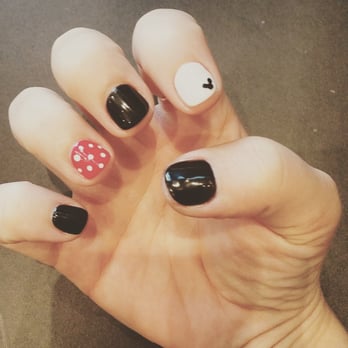 Orchard Nails - I wanted Minnie/Mickey Mouse inspired nails so I brought in a pic and the girl did an amazing job replicating what I wanted! - Nail Salons Near Me - Corona, California Orchard Nails - I wanted Minnie/Mickey Mouse inspired nails so I brought in a pic and the girl did an amazing job replicating what I wanted! - Nail Salons Near Me - Corona, California