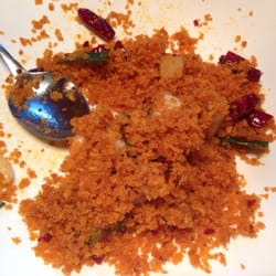 Lao Sze Chuan - Garlic smashed shrimp. Best thing we ordered.
