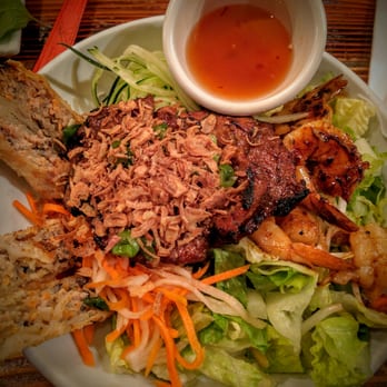 Saigon Shack - Vermicelli with pork chops, spring rolls, and shrimp - Vietnamese Near Me - New York, New York Saigon Shack - Vermicelli with pork chops, spring rolls, and shrimp - Vietnamese Near Me - New York, New York
