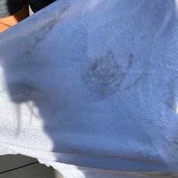 Stained towel.