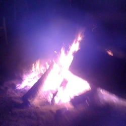 Bonfire to keep the skeeters down.