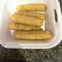 Undercooked mozzarella sticks