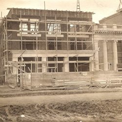 Temple Theatre - Construction of the Masonic Building, winter of 1918-1919.