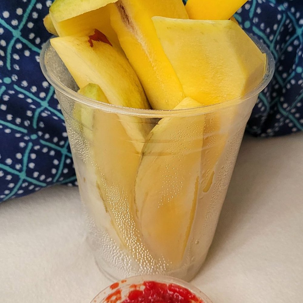 Tita Celia's - Sour mango and shrimp paste dip $3.75! Steal deal, but Mango is not sour and paste wasn't memorable - Filipino Near Me - Carson, California Tita Celia's - Sour mango and shrimp paste dip $3.75! Steal deal, but Mango is not sour and paste wasn't memorable - Filipino Near Me - Carson, California