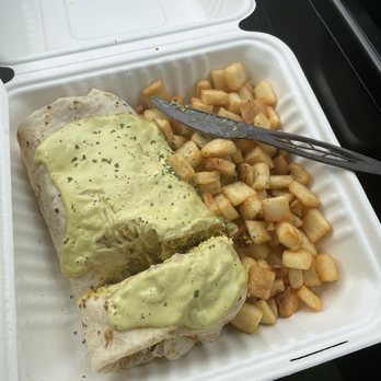 The Wayward Cafe - Burrito with Tater Tots inside - Breakfast & Brunch Near Me - Seattle, Washington