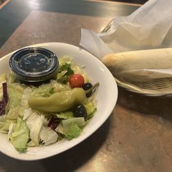 Costa's Mediterranean Cafe In Trussville - Salad and breadstick, complimentary with meal