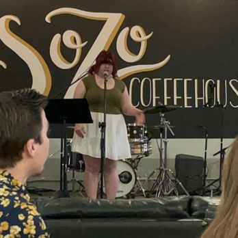 SoZo Coffeehouse - Young lady sharing her heart and talent at poetry night - Coffee & Tea Near Me - Chandler, Arizona SoZo Coffeehouse - Young lady sharing her heart and talent at poetry night - Coffee & Tea Near Me - Chandler, Arizona