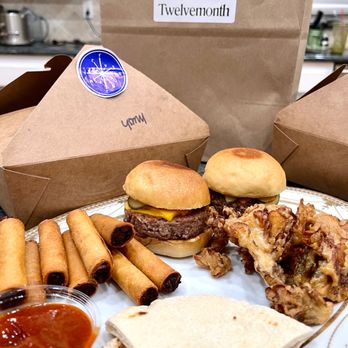Twelvemonth - Vegan slider burgers, vegan lumpia, vegan mushroom fritters, vegan meatballs - Vegan Near Me - Burlingame, California Twelvemonth - Vegan slider burgers, vegan lumpia, vegan mushroom fritters, vegan meatballs - Vegan Near Me - Burlingame, California