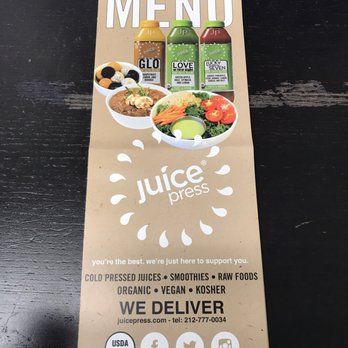 Juice Press - Juice Press Menu - Vegan Near Me - New York, New York