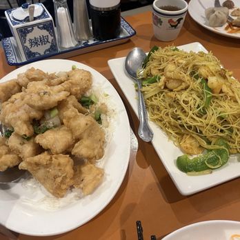 Noodle King Restaurant - Spicy Salted Fried fish filet and Singapore Style Rice Noodle - Chinese Near Me - Silver Spring, Maryland