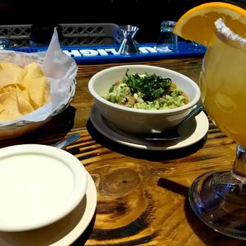 RDO Cinco de Mayo Bar & Grill - Guacamole Mexicano, cheese dip and Super Margarita with Patron, Grand Marnier and lime juice. Watching Monday Night Football with all this. - Mexican Near Me - Olive Branch, Mississippi